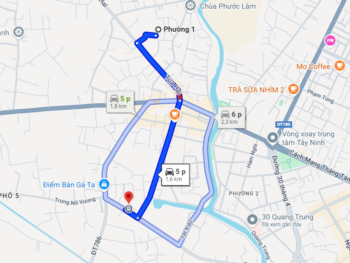 Bến xe Tây Ninh trung tâm thành phố