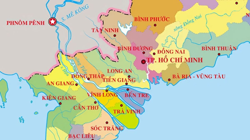 Vị trí Tây Ninh trên bản đồ